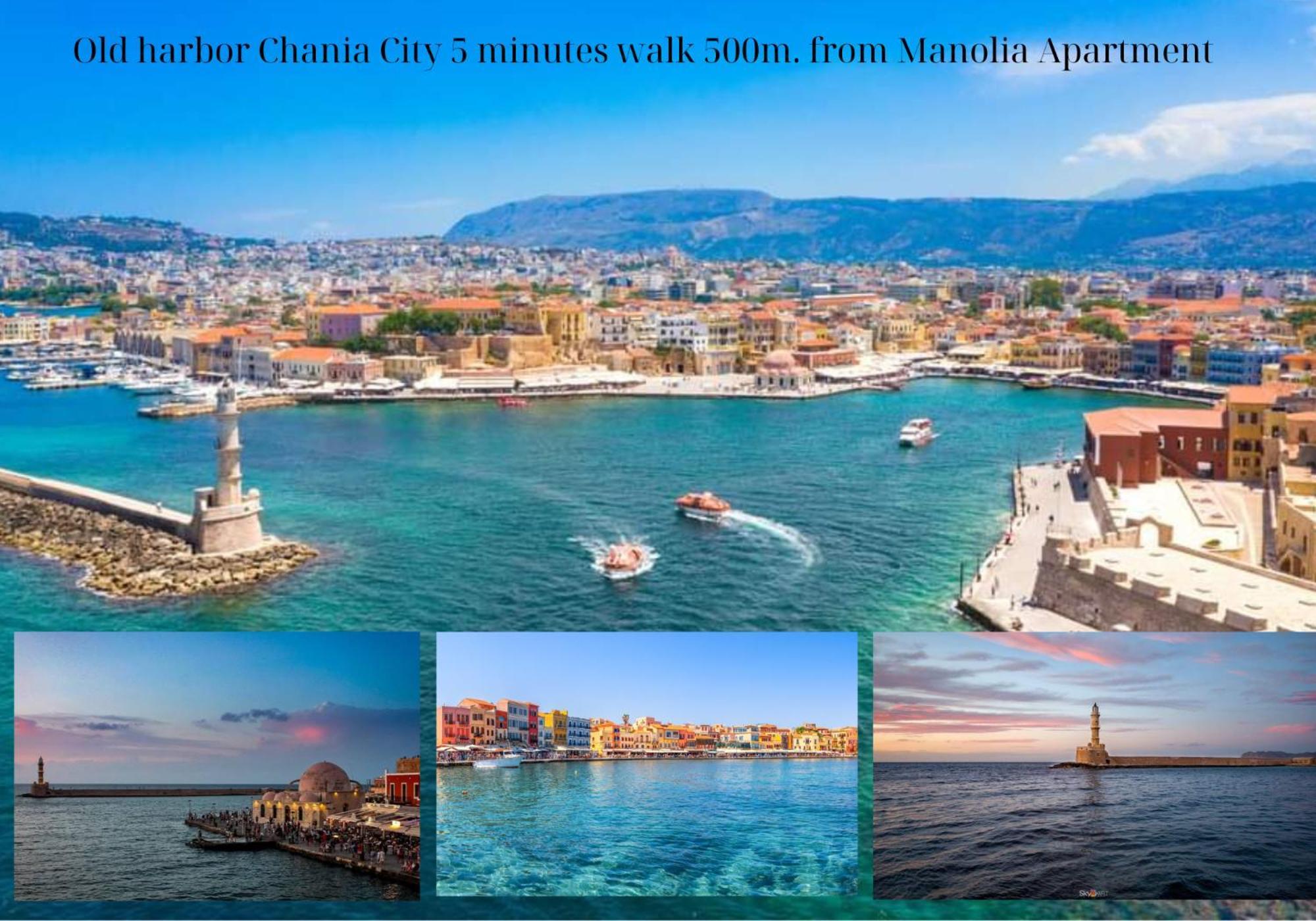 חאניה Center Manolia Dream 1 Bedroom Apartment 100M Away From The Beach מראה חיצוני תמונה